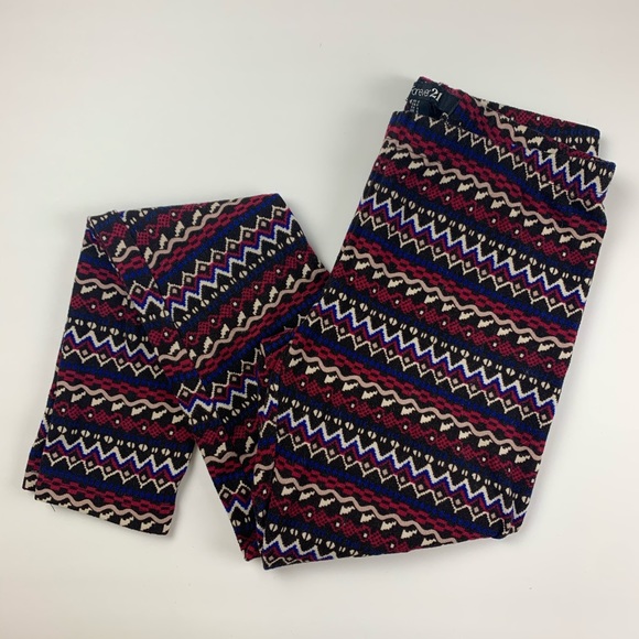๐ชด$5/25๐ชด Striped Aztec Sweater Leggings Long Pants F21 Small - Picture 2 of 6